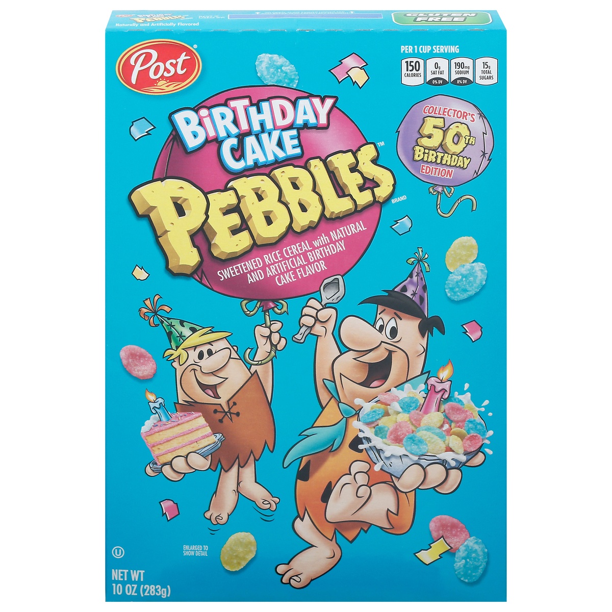 slide 1 of 1, Post Pebbles Birthday Cake Cereal, 10 oz