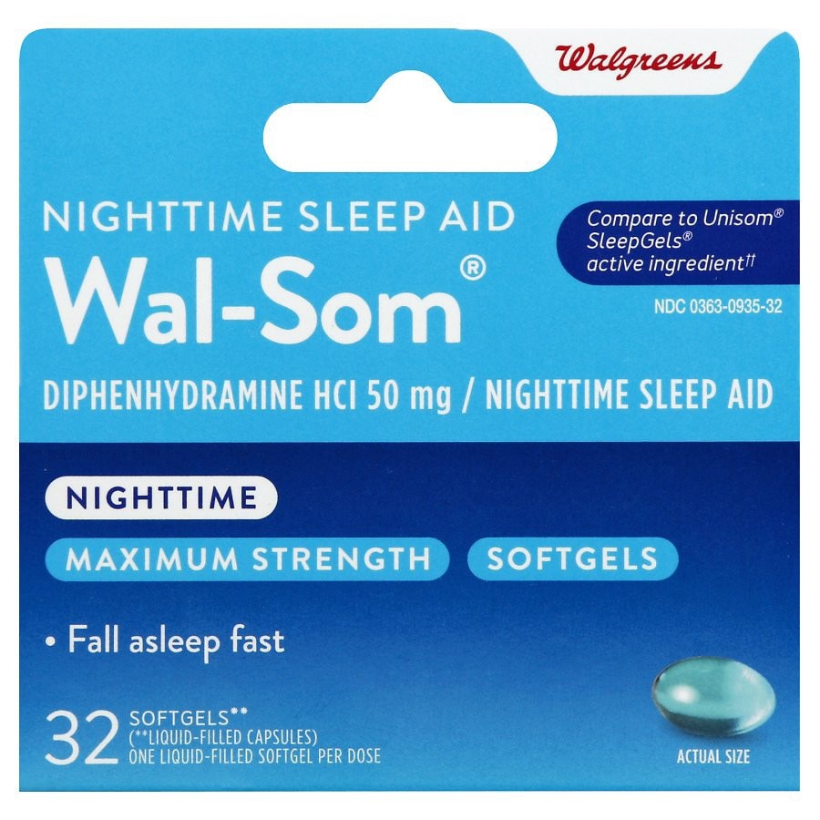 Walgreens Walsom Nighttime Sleep Aid Softgels 32 ct | Shipt