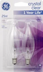 Ge Lighting Ge Light Bulbs, Crystal Clear, 25 Watts