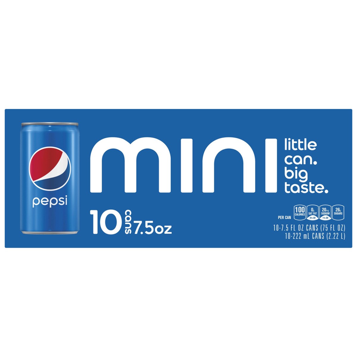 slide 1 of 1, Pepsi Mini Cans, 10 ct