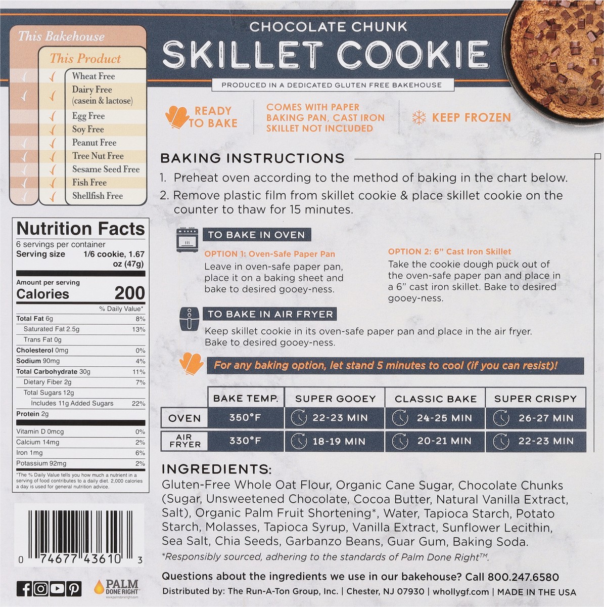 slide 10 of 13, Wholly Gluten Free Chocolate Chunk Skillet Cookie 10 oz, 10 oz