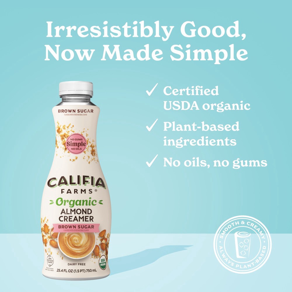 slide 3 of 6, Califia Brown Sugar Almond Creamer, 25.4 fl oz