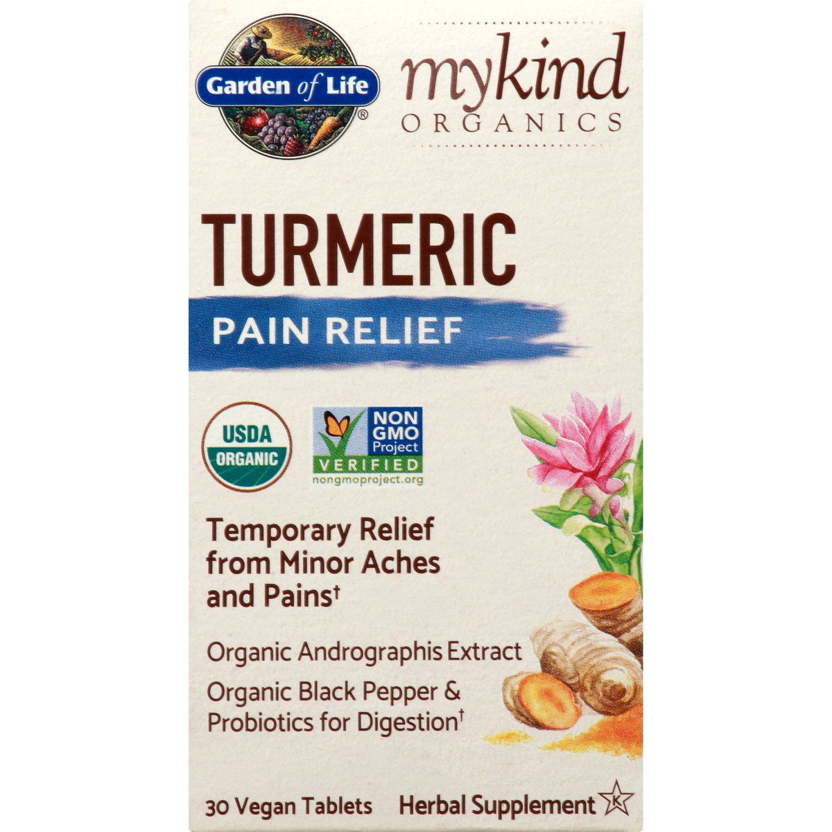 slide 1 of 12, Garden Of Life Turmeric Pain Relief, 30 ct