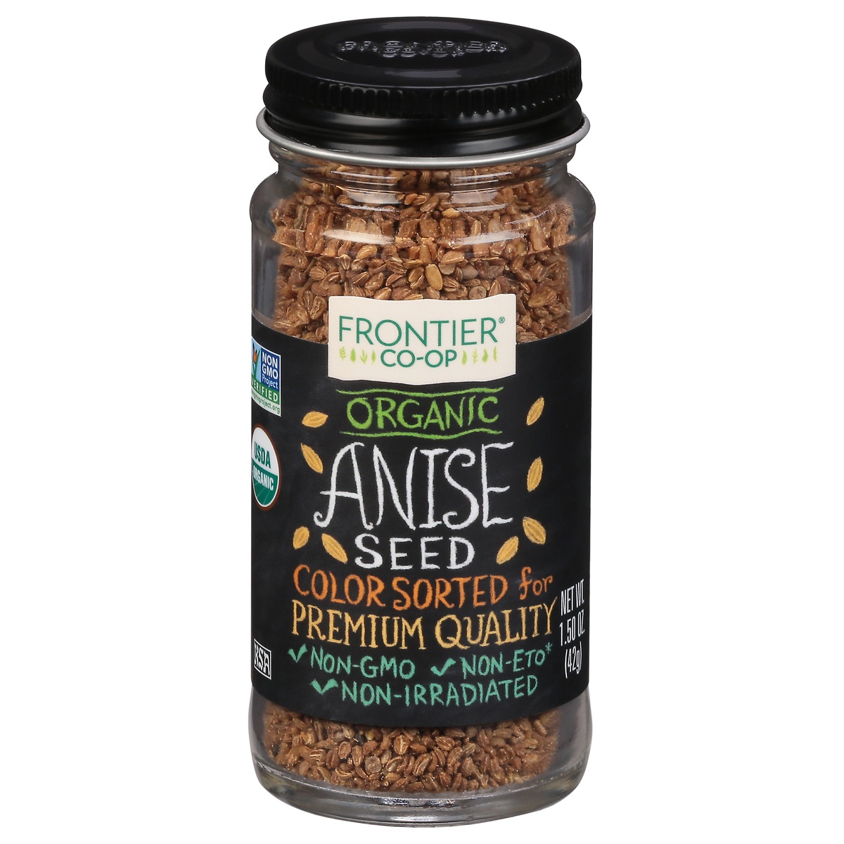 slide 1 of 1, Frontier Anise Seed Whole Organic, 1.5 oz