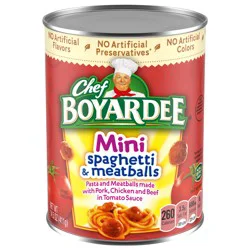 Chef Boyardee Mini Spaghetti and Meatballs in Tomato Sauce, 14.5 oz. Can