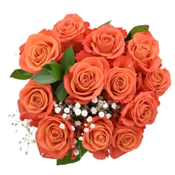 Bouque Color Roses With Filler And Green