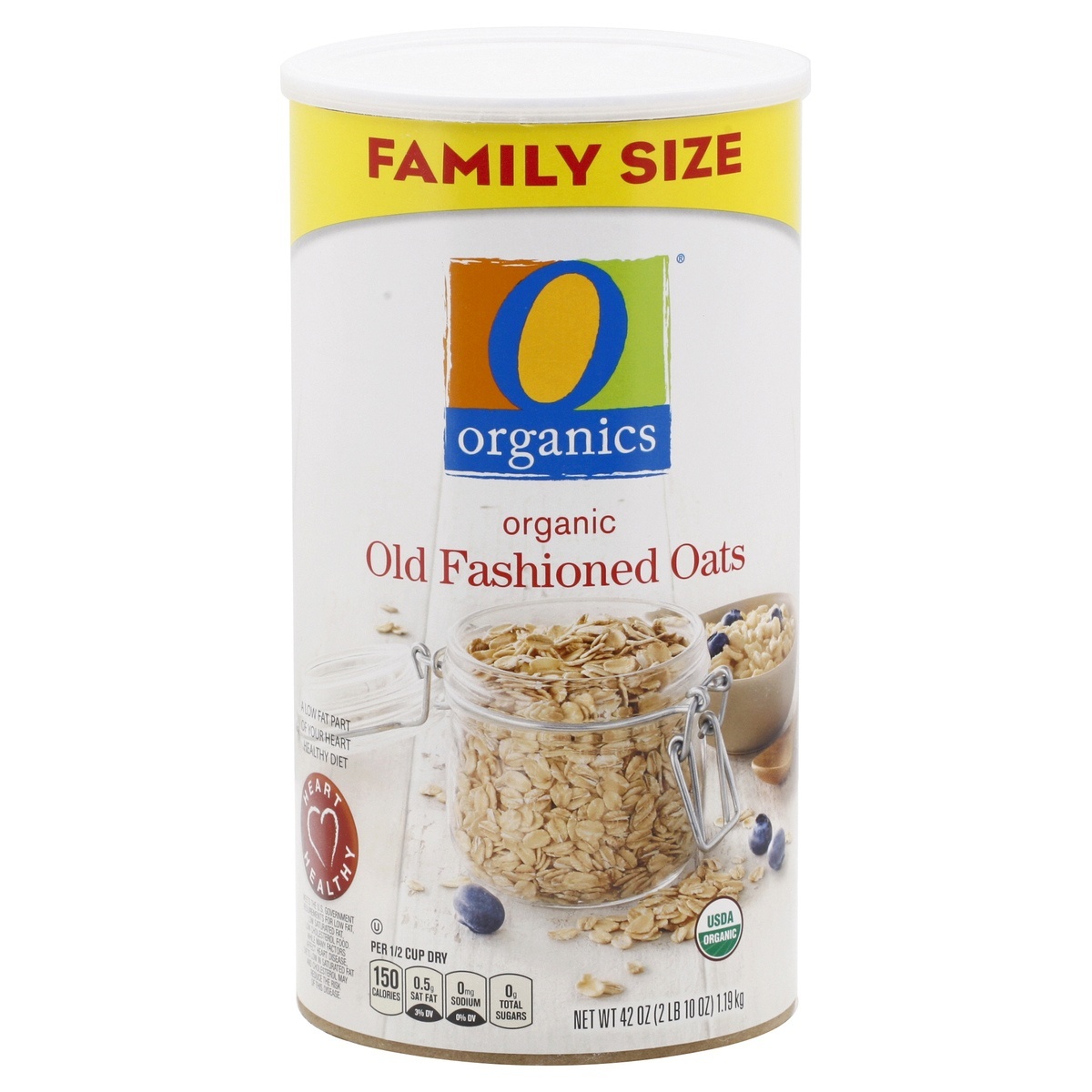 slide 1 of 9, O Orgnc Oatmeal Old Fashion Family Size, 