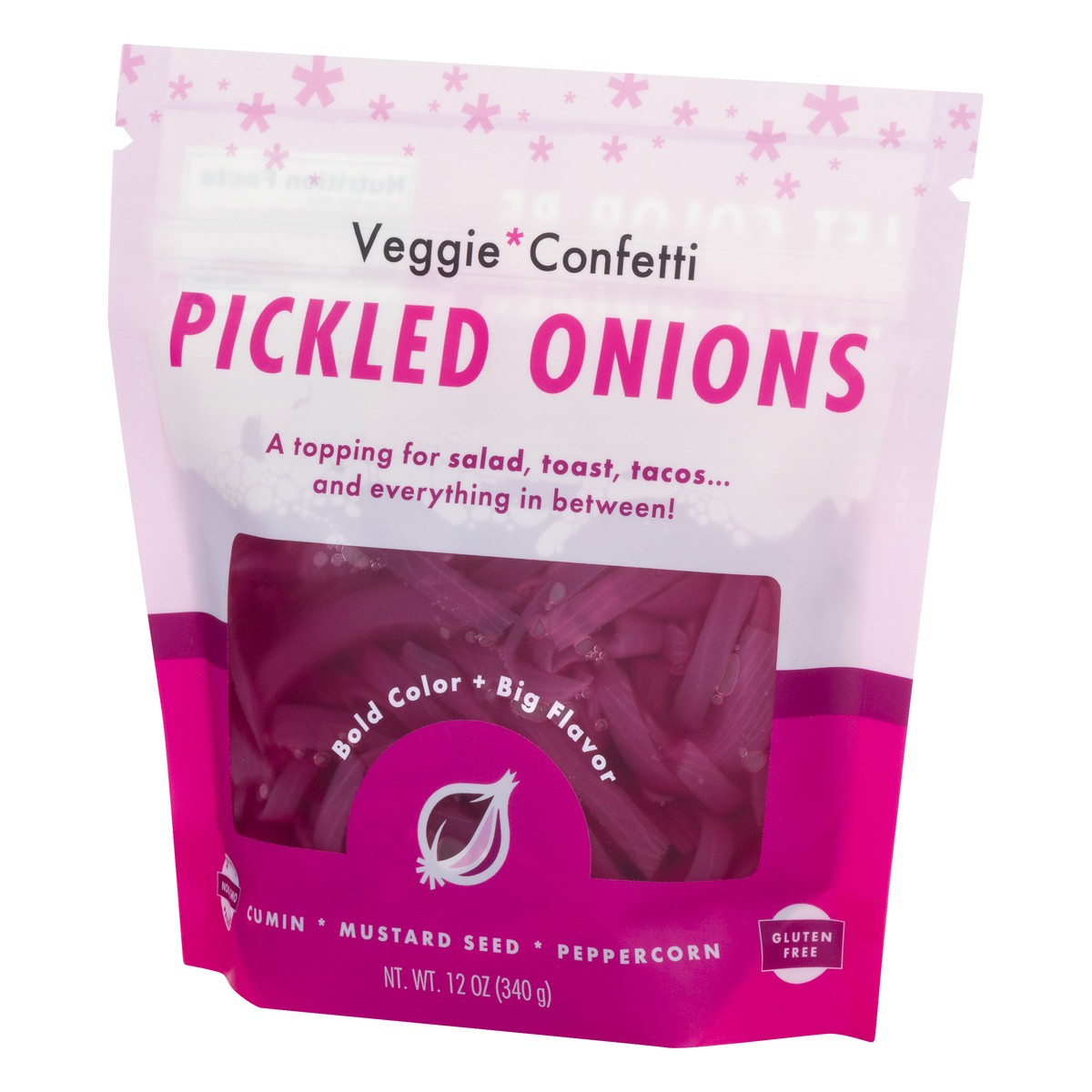 slide 3 of 9, Veggie Confetti Pickled Onions 12 oz, 12 oz