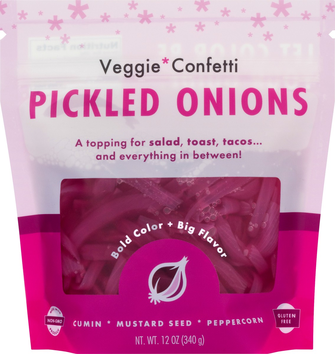 slide 1 of 9, Veggie Confetti Pickled Onions 12 oz, 12 oz