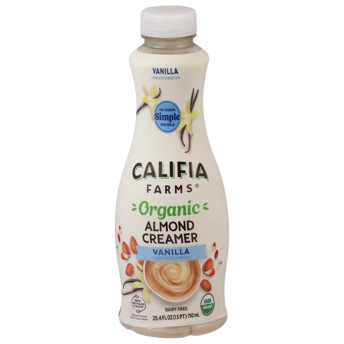 slide 1 of 14, Califia Farms Organic Vanilla Almond Creamer 25.4 fl oz, 25.4 fl oz