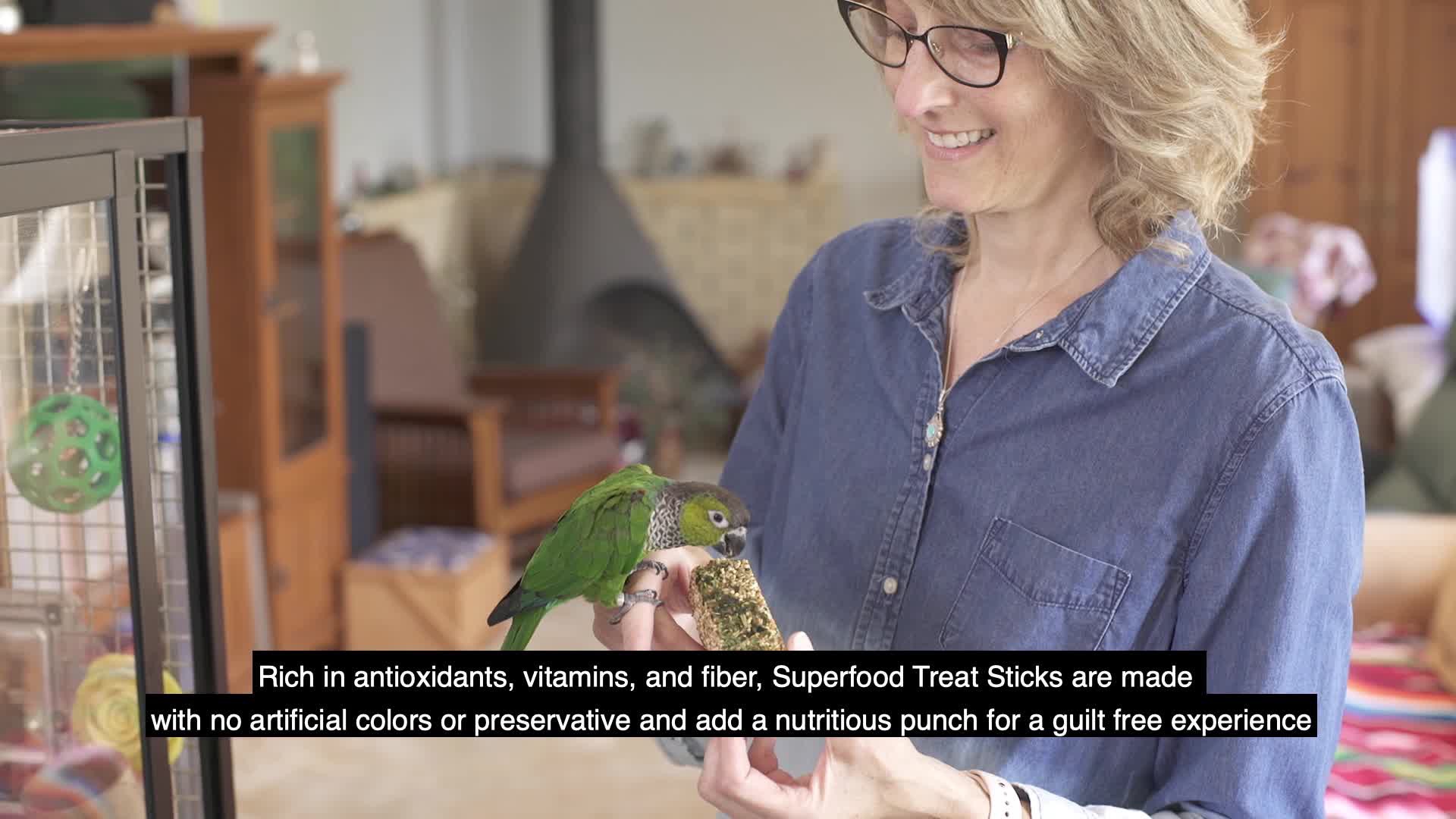 slide 4 of 6, Kaytee Avian Superfood Treat Stick Spinach & Kale 5.5oz, 1 ct