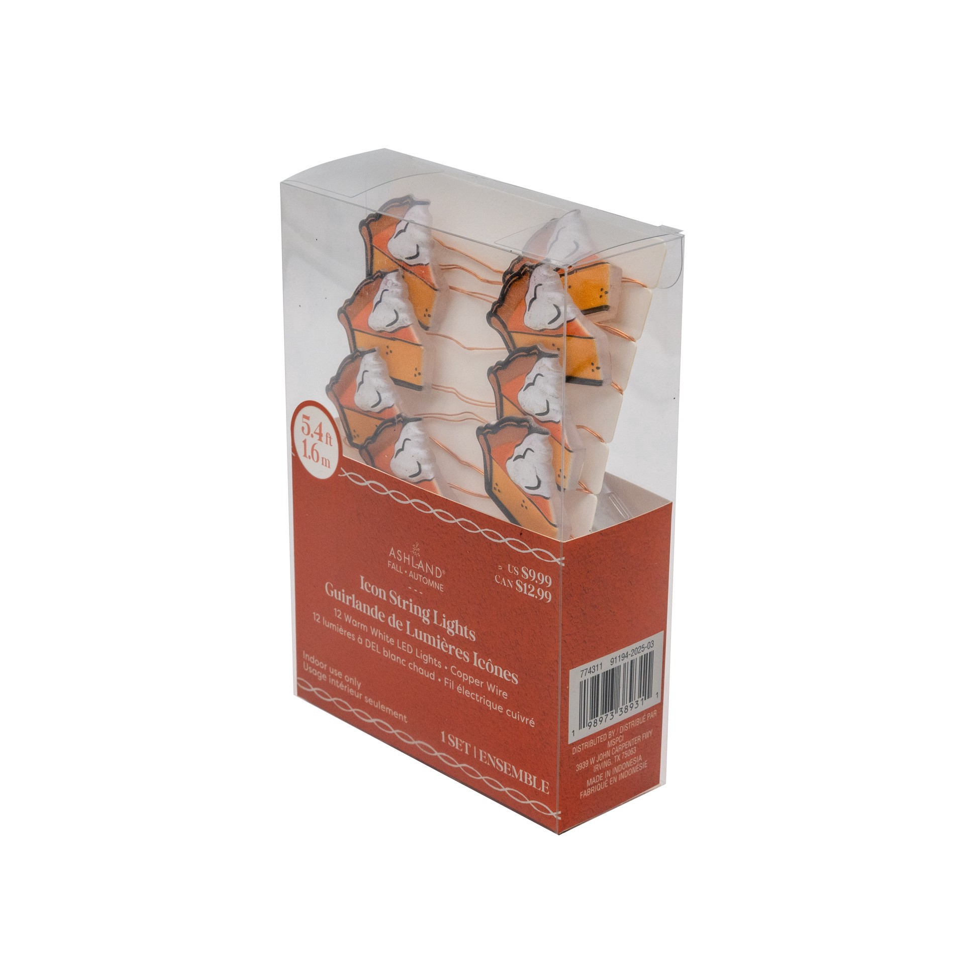 slide 3 of 4, 12ct. Warm White Led Pumpkin Pie Icon String Lights By Ashland, 12 ct