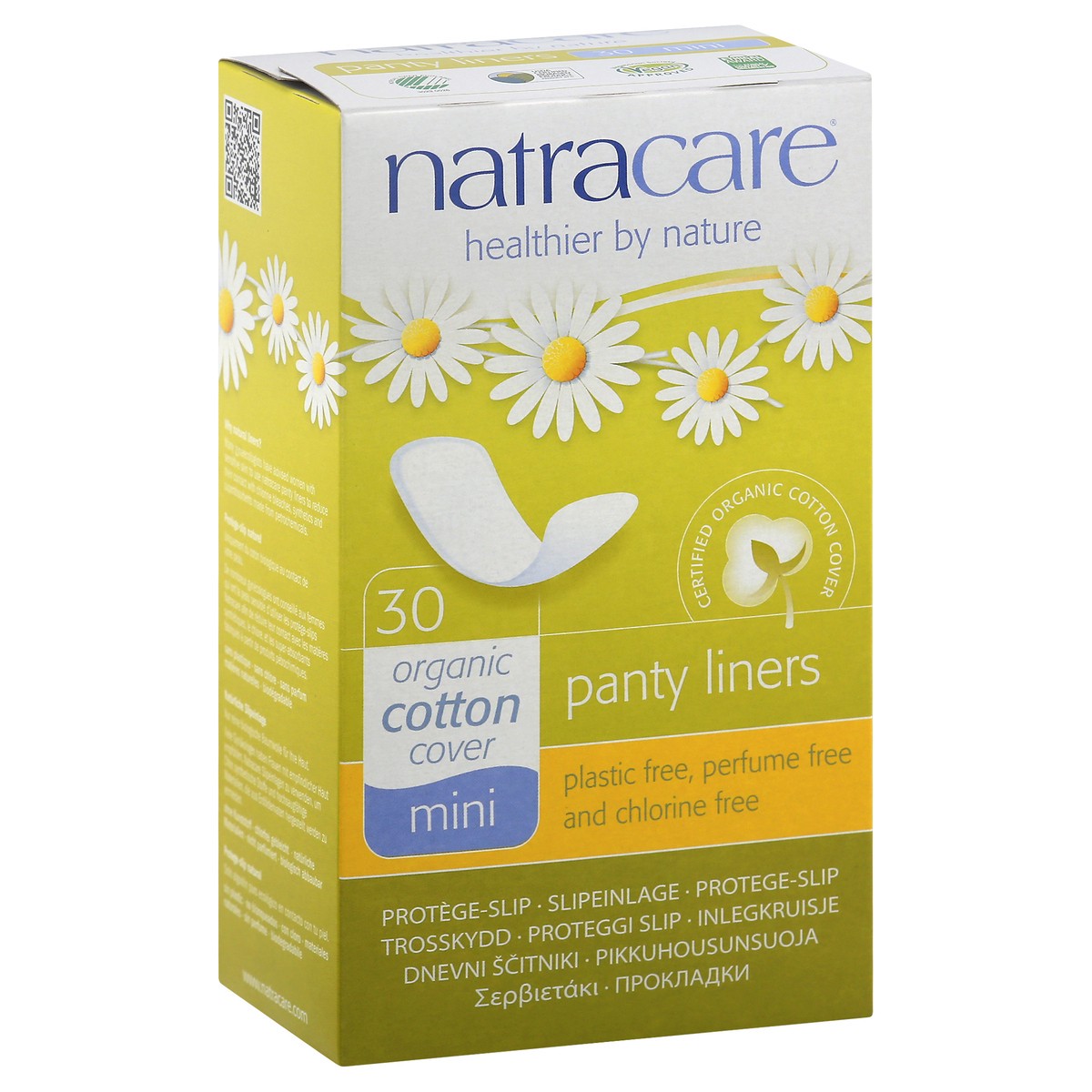 slide 2 of 9, Natracare Breathable Mini Panty Liners, 30 ct
