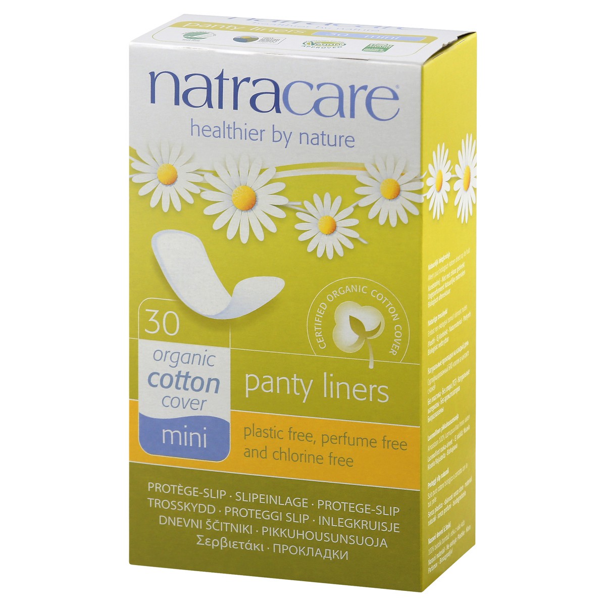 slide 3 of 9, Natracare Breathable Mini Panty Liners, 30 ct