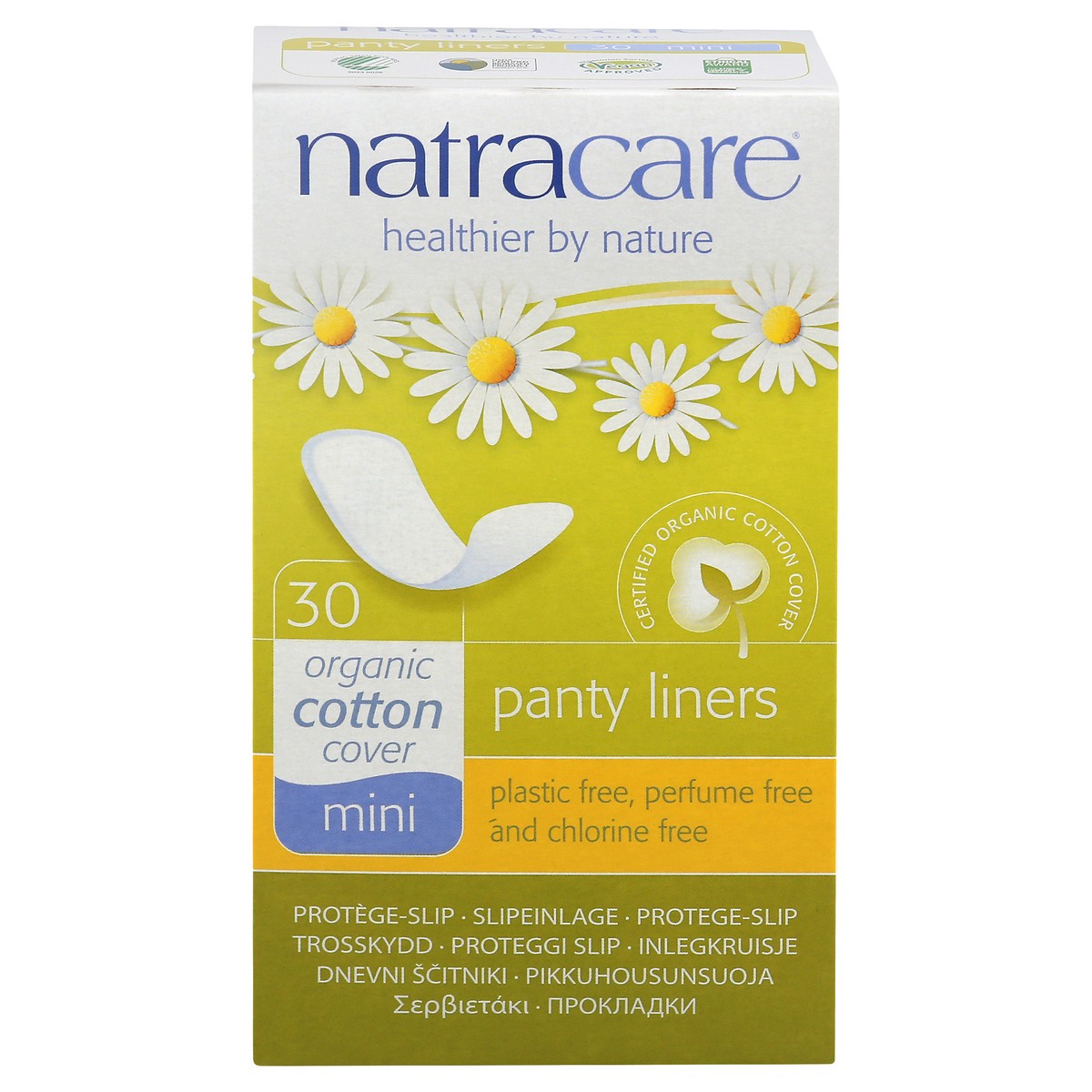 slide 1 of 9, Natracare Breathable Mini Panty Liners, 30 ct