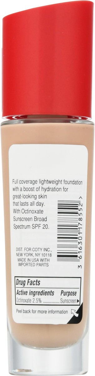 slide 13 of 13, Rimmel London Broad Spectrum SPF 20 Ivory 100 Lasting Finish Full Coverage Liquid Foundation 1 fl oz, 30 ml