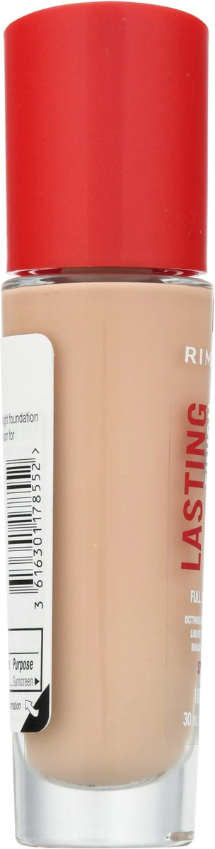 slide 10 of 13, Rimmel London Broad Spectrum SPF 20 Ivory 100 Lasting Finish Full Coverage Liquid Foundation 1 fl oz, 30 ml