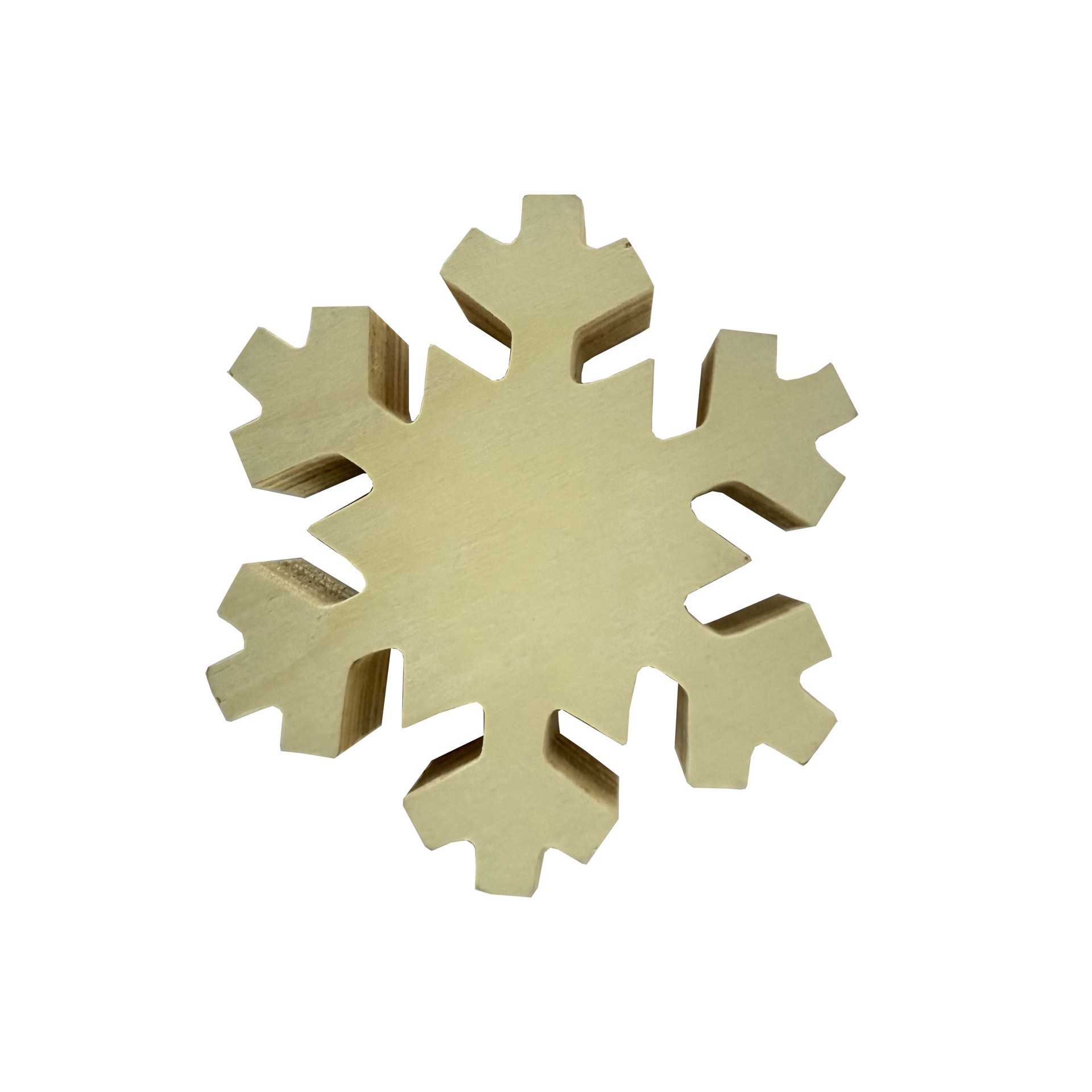slide 2 of 3, 4.25" Unfinished Snowflake Wood Planks, 3ct. By Make Market, 3 ct