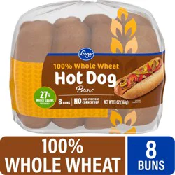Kroger 100% Whole Wheat Hot Dog Buns