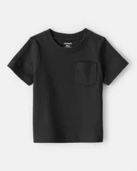 Carter's Baby Solid Short-Sleeve Pocket Tee - Black Black 24M