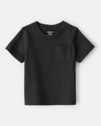 Carter's Baby Solid Short-Sleeve Pocket Tee - Black Black 24M
