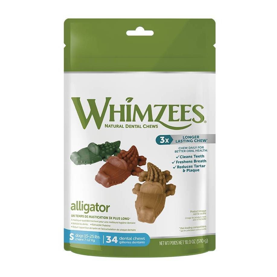 slide 1 of 1, Whimzees Gator Value Bag Small, 18 oz