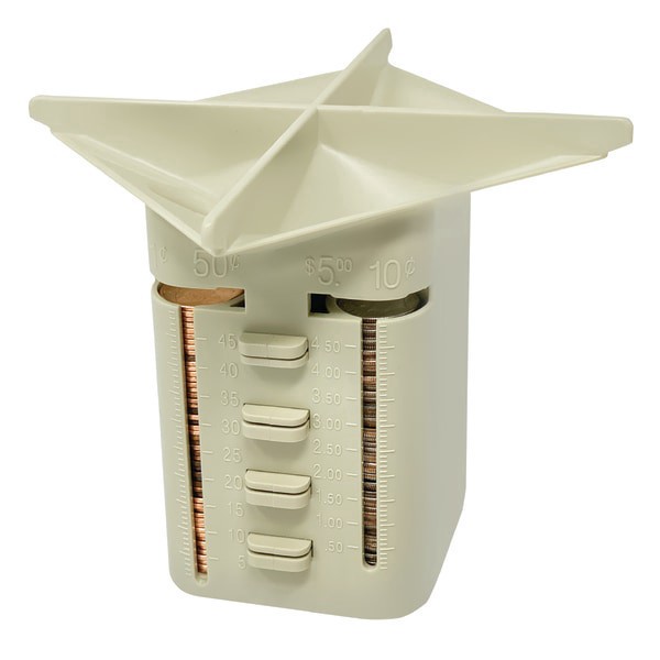 slide 6 of 10, Nadex Manual Coin Sorting Tube, Beige, 1 ct