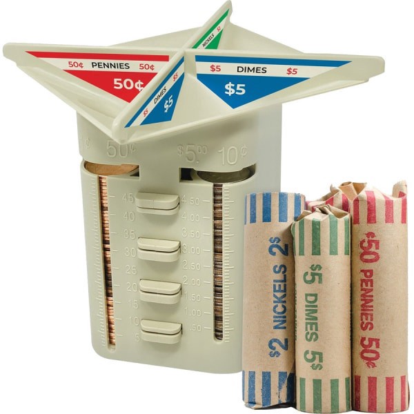 slide 10 of 10, Nadex Manual Coin Sorting Tube, Beige, 1 ct