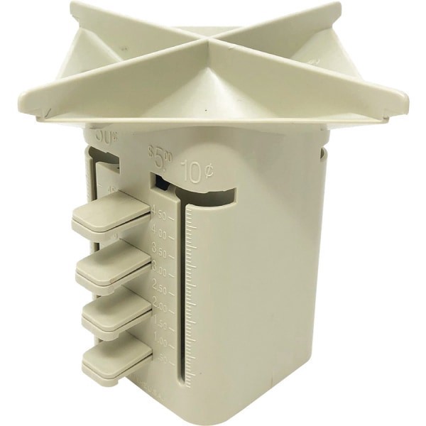 slide 5 of 10, Nadex Manual Coin Sorting Tube, Beige, 1 ct