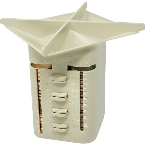 slide 7 of 10, Nadex Manual Coin Sorting Tube, Beige, 1 ct