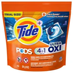 Tide PODS Laundry Detergent soap with Ultra Oxi 4-in-1 Detergent, 11 Count, Built-in Pre-treaters, Set-in Stains, Color Protecters, HE Compaible