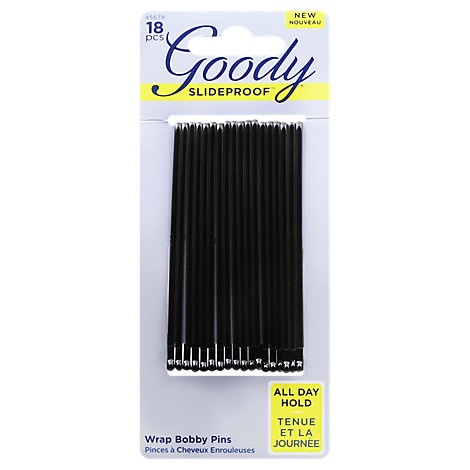 slide 1 of 1, Goody Slideproof Bobby Pins Wrap Black, 18 ct