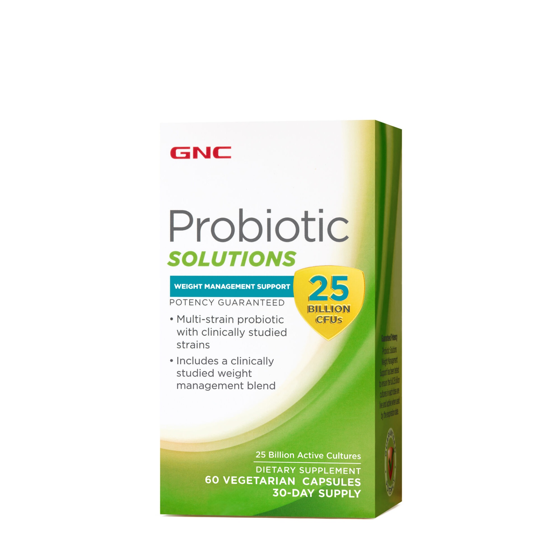 slide 1 of 1, GNC Probiotic Solutions Weight Management Support - 25 Billion CFUs, 60 ct