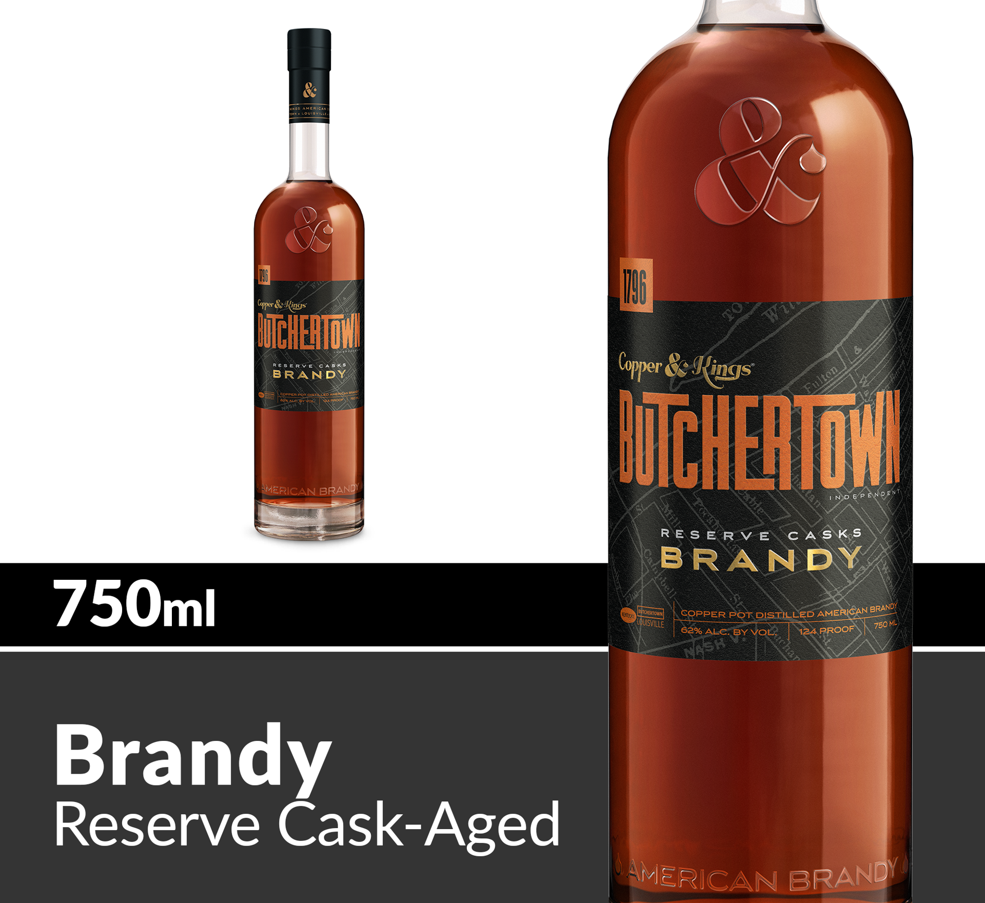 slide 7 of 8, Copper & Kings Butchertown Reserve Casks Brandy, 750 ml