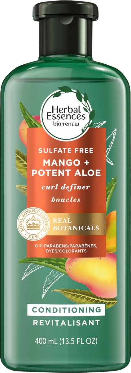 slide 3 of 3, Herbal Essences Bio:Renew Potent Aloe + Mango Conditioner For Curly Hair, 13.5 oz