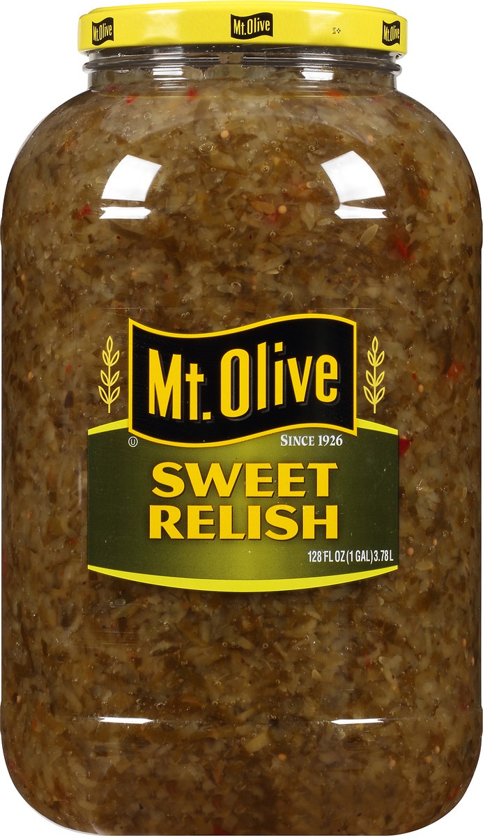 slide 1 of 8, Mt. Olive Sweet Relish 128 fl. oz. Jar, 128 fl oz