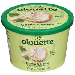 Alouette Garlic & Herbs Soft Spreadable Cheese