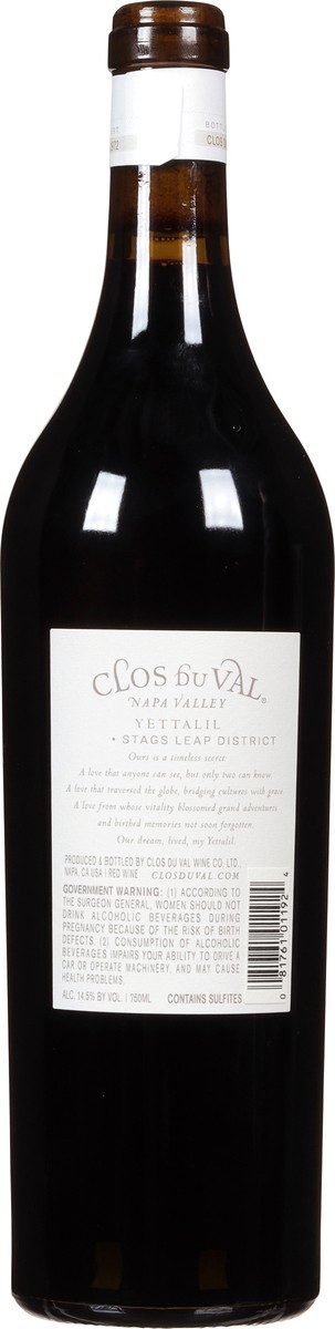 slide 6 of 12, Clos du Val Napa Valley Yettalil 750 ml, 750 ml