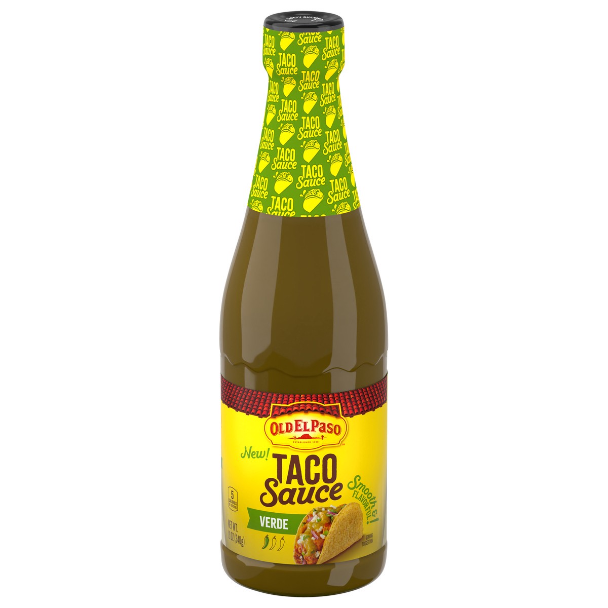 slide 1 of 14, Old El Paso Verde Taco Sauce, 12 oz