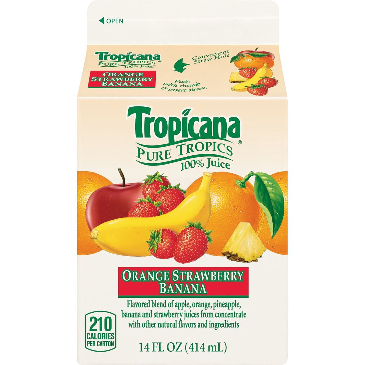 slide 1 of 9, Tropicana 100% Juice - 14 oz, 14 oz