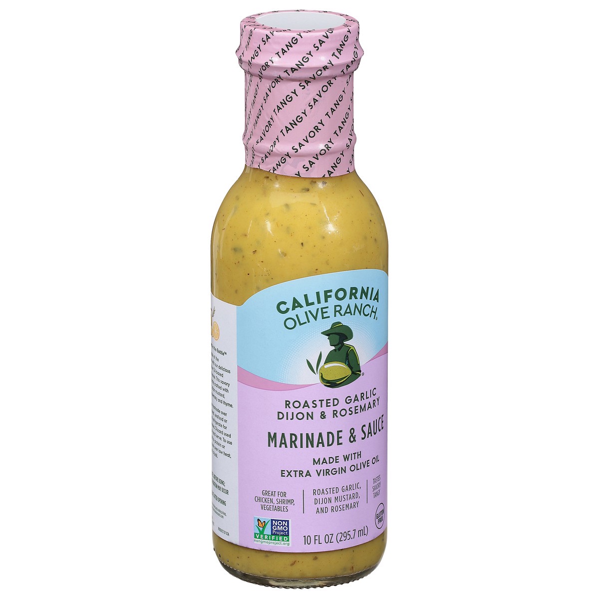 slide 3 of 9, California Olive Ranch Marinade & Sauce - Roasted Garlic Dijon & Rosemary, 10 oz