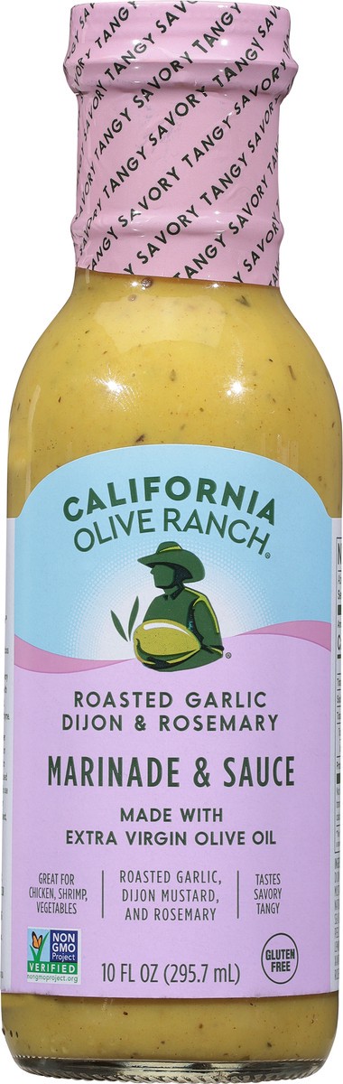 slide 9 of 9, California Olive Ranch Marinade & Sauce - Roasted Garlic Dijon & Rosemary, 10 oz