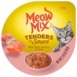 Meow Mix Cat Food Tender Favorites With Real Salmon & Crab Meat - 2.75 oz
