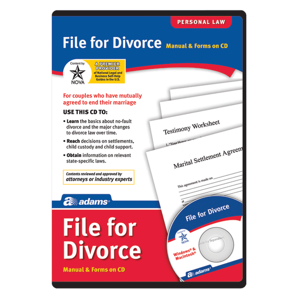 slide 1 of 1, Adams File For Divorce, 1 ct