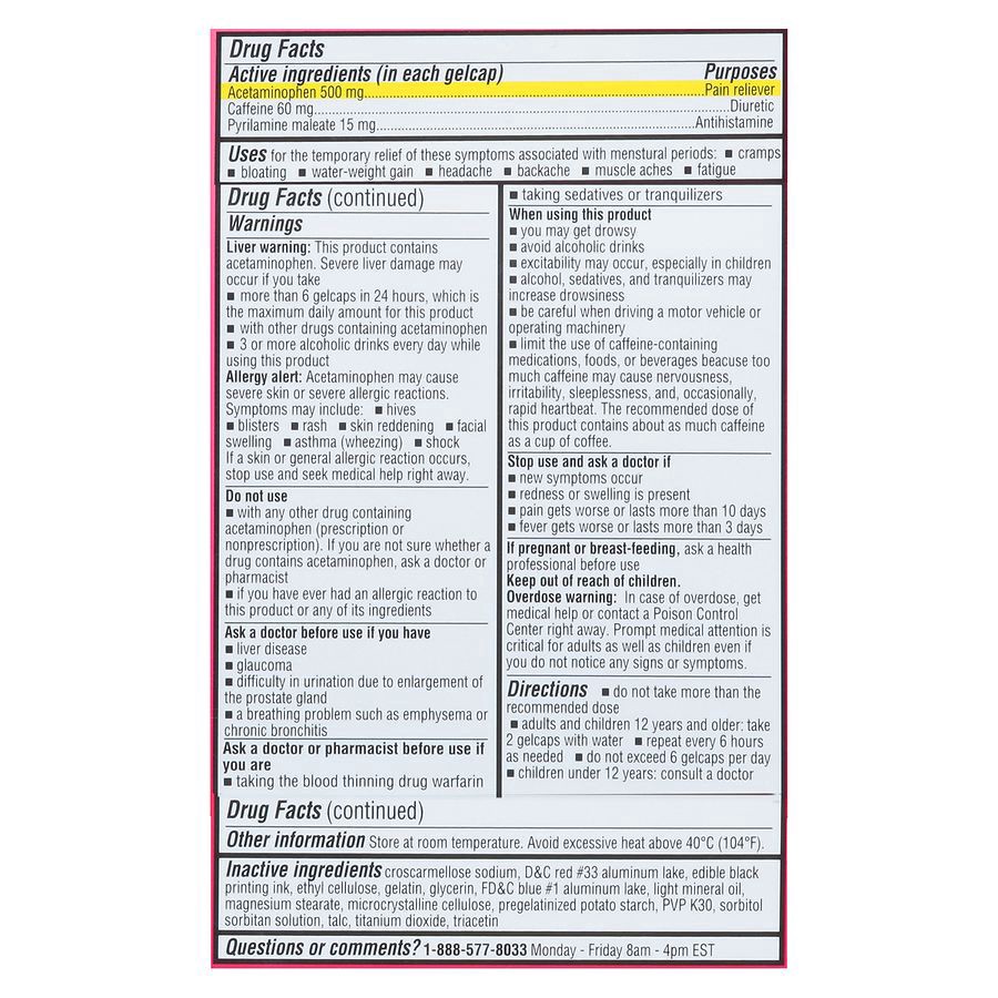 slide 5 of 5, Walgreens Menstrual Complete Pain Relief Gelcaps, 24 ct