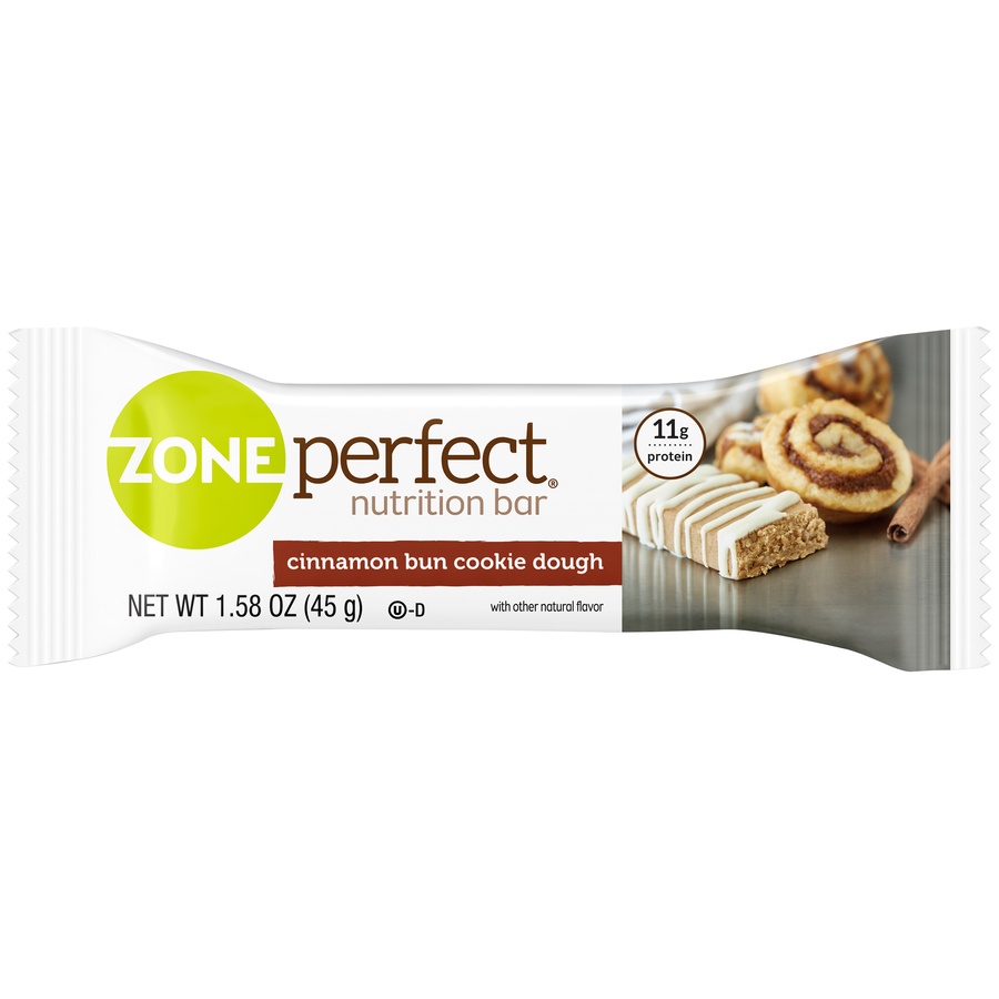slide 1 of 1, Zone Perfect Cinnamon Bun Cookie Dough Nutrition Bar, 1.59 oz