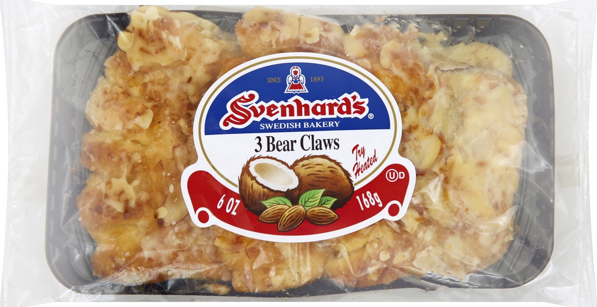 slide 1 of 6, Svenhard's Bear Claws 3 ea, 3 ct