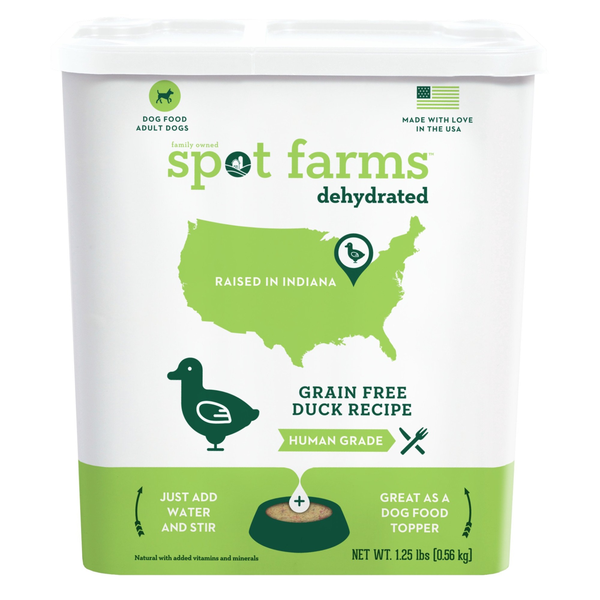 slide 1 of 1, Spot Farms Grain Free Duck Dry Dog Food, 1.25 lb