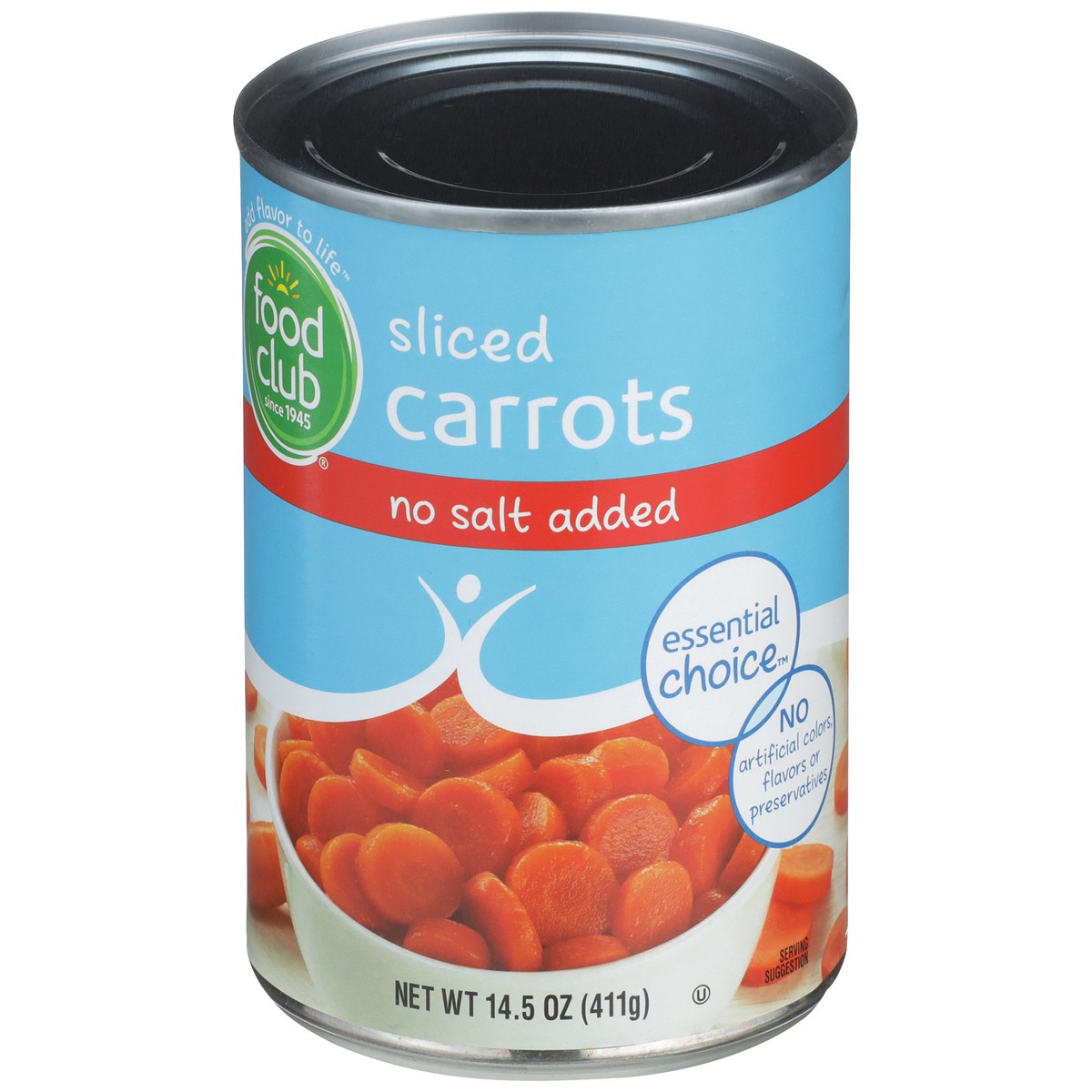 slide 3 of 9, Food Club No Salt Added Sliced Carrots, 14.5 oz