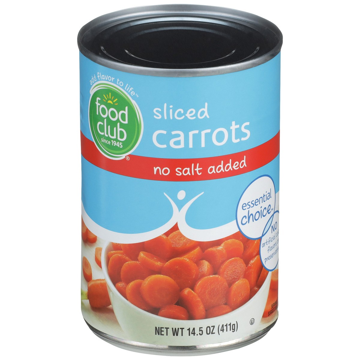 slide 1 of 9, Food Club No Salt Added Sliced Carrots, 14.5 oz